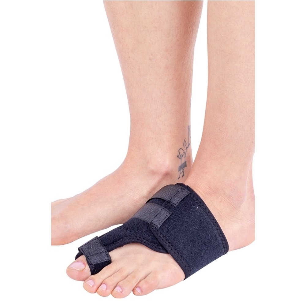 Opornica za Hallux valgus Triasport Hallufix, SRT301, univerzalna velikost, črna, ravna