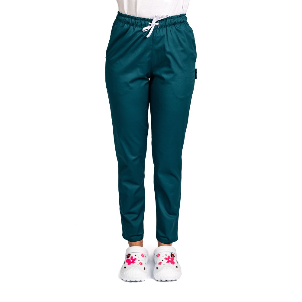 Zelene unisex hlače Tuborg z elastiko in dvema stranskima žepoma