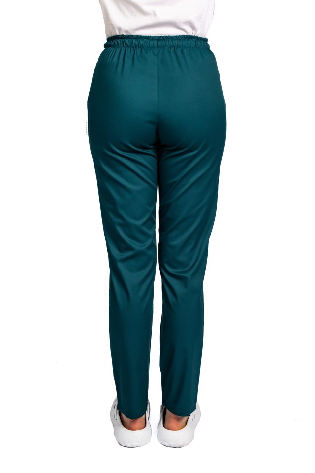 Zelene unisex hlače Tuborg z elastiko in dvema stranskima žepoma