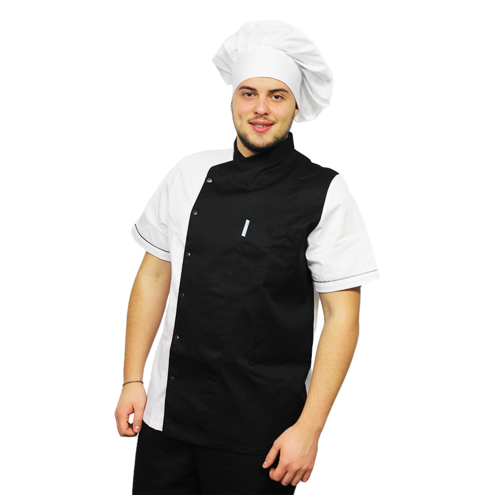 Bela kuharska-slaščičarska capa, unisex, univerzalna velikost, z zapenjanjem tipa jež