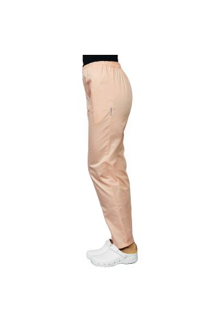 Uniseks hlače breskve z elastiko in dvema stranskima žepoma