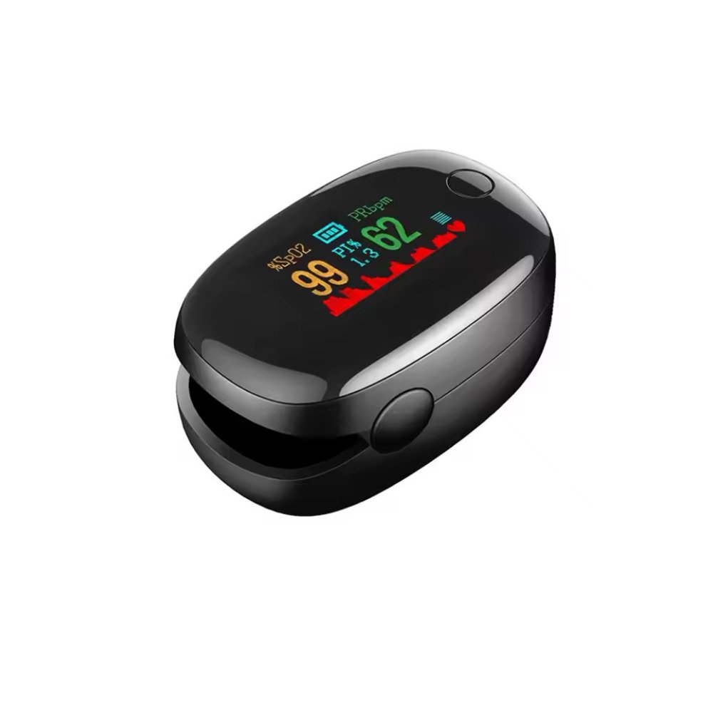 Digitalni pulzni oksimeter, silikonska zaščita, funkcija samodejnega izklopa, hitro merjenje krvnega kisika in srčnega utripa