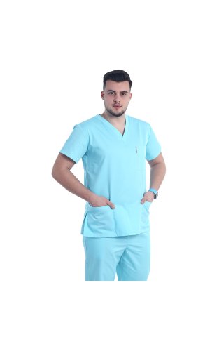 Unisex metina medina medicina obleka z V-sidrom v treh žepi postavah