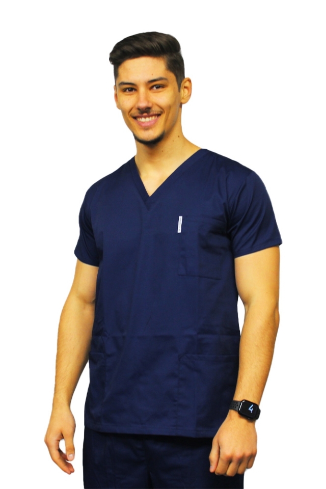 Unisex mornarsko modra medicinska obleka