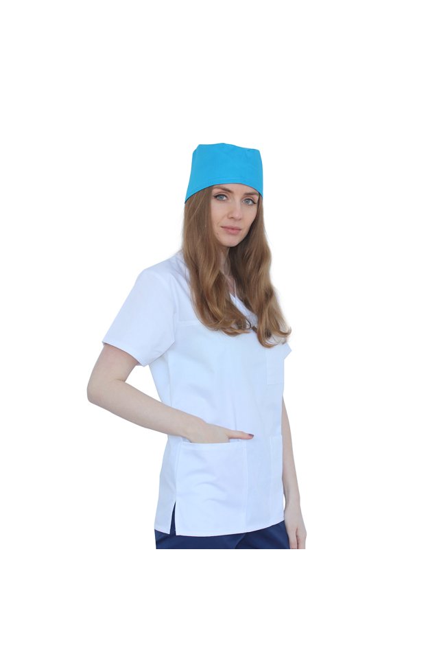 Turkizna kapa, uniseks, univerzalna velikost, z zapenjanjem na vrvico zadaj
