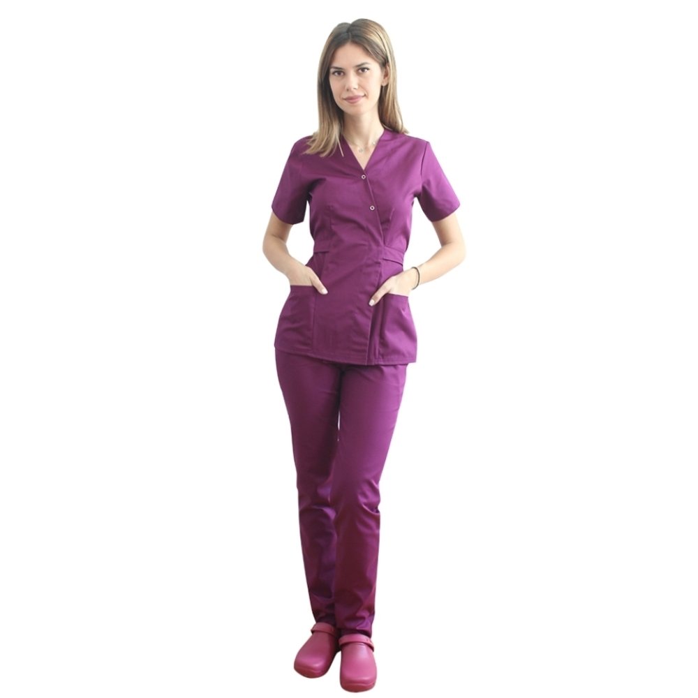 Medicinski kombinezon Visina, kimono bluza in hlače visina na elastiko