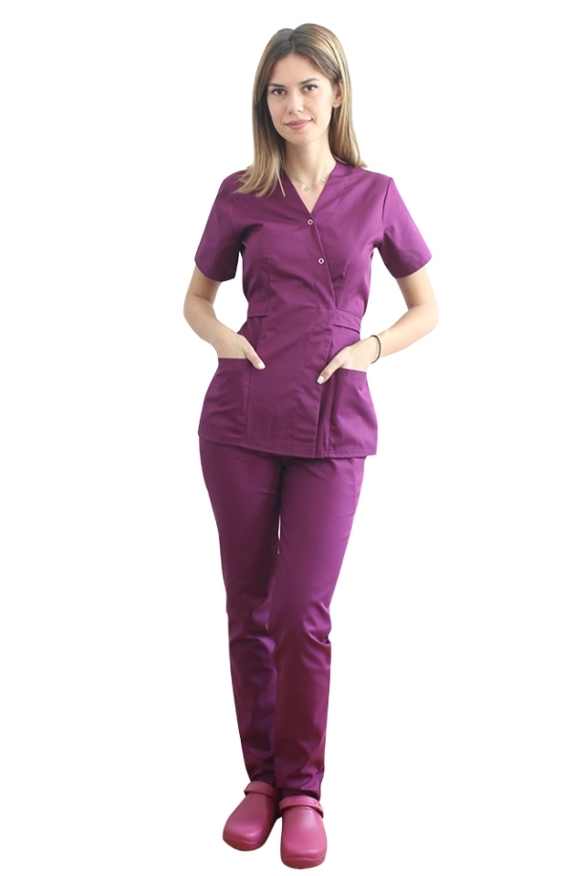 Medicinski kombinezon Visina, kimono bluza in hlače visina na elastiko