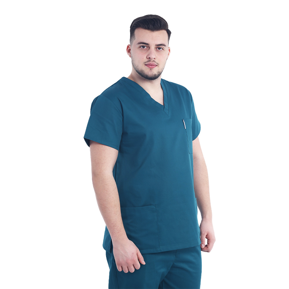 Moška medicinska obleka z elastanom, barva: Tuborg