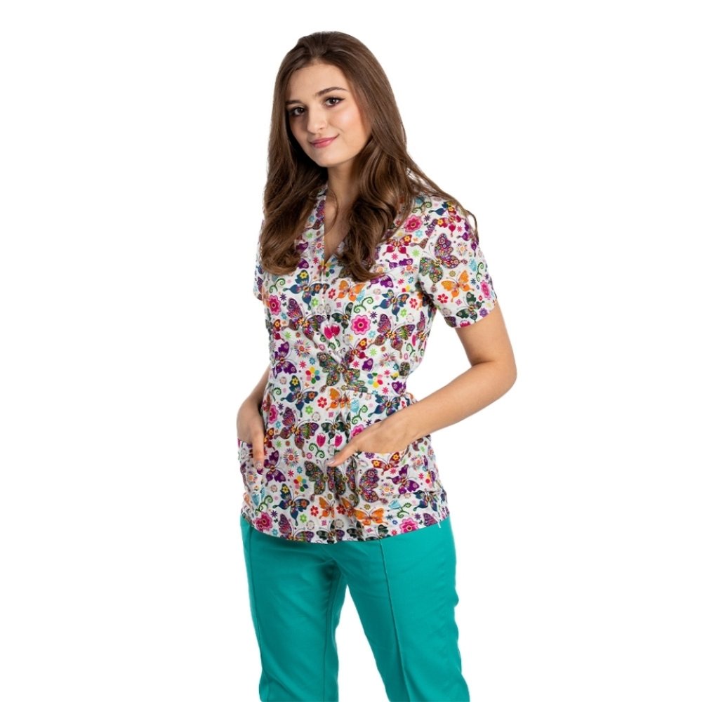 Fantasy kimono zdravniška halja z dvema žepoma