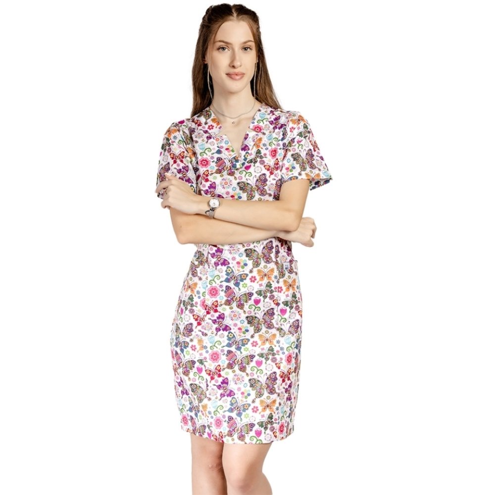 Fantasy medicinski sarafan z zapenjanjem na vrvico na hrbtu in dvema žepoma