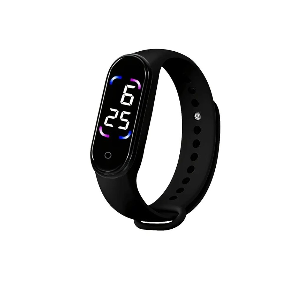 Črna fitnes zapestnica Zdravnik v uniformi, 0,96-palčni zaslon, Bluetooth 4.2, srčni utrip, krvni tlak, temperatura, kisik, spremljanje kakovosti spanja