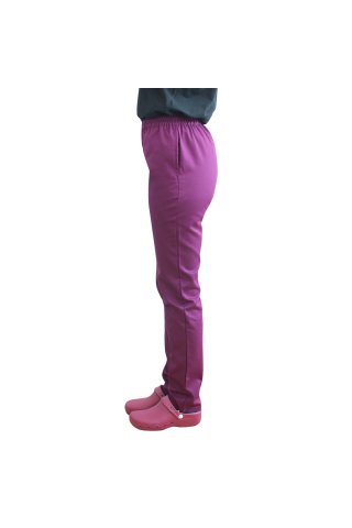 Češnjeve medicinske hlače z elastiko in dvema stranskima žepoma